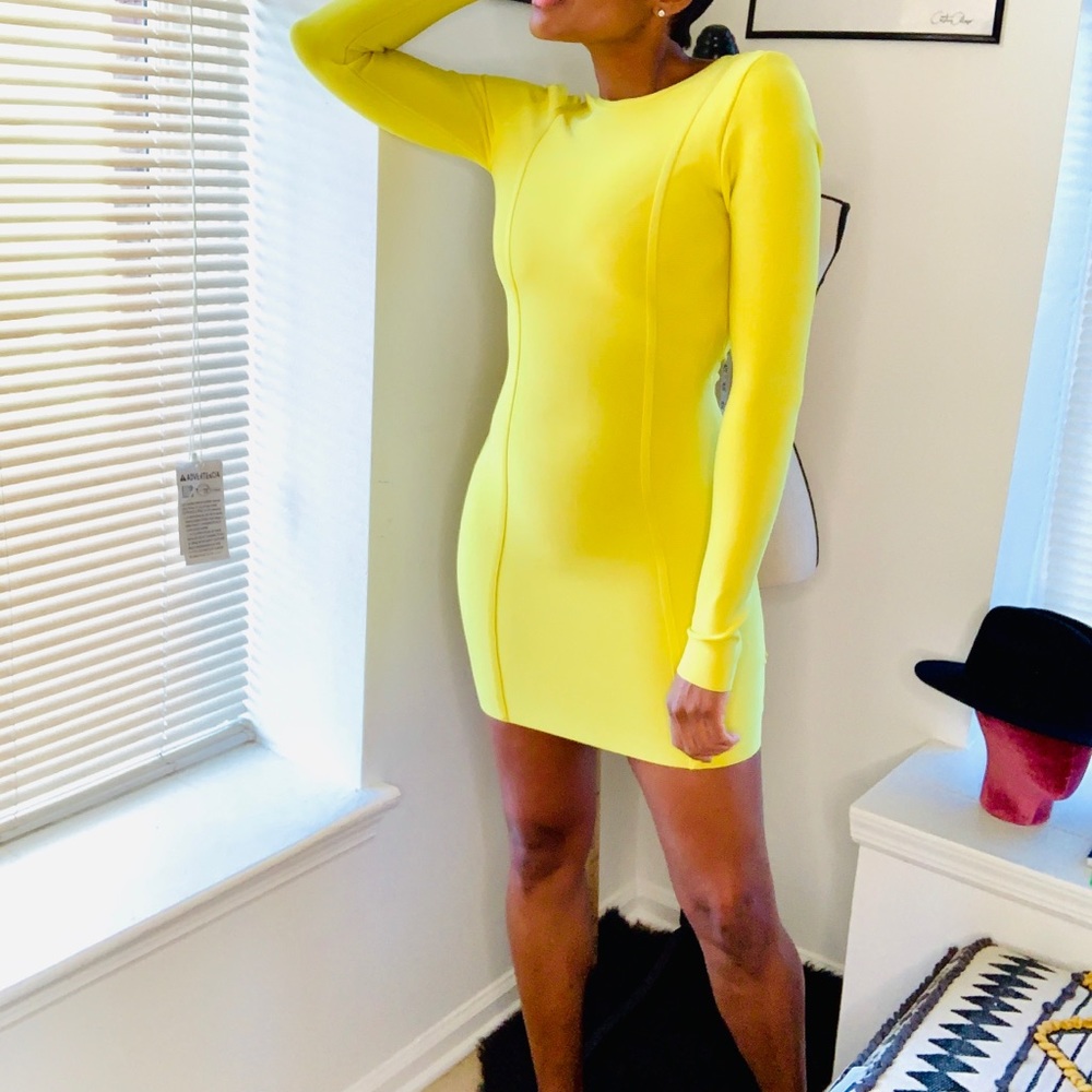 Yellow Green Body-Con Dress
